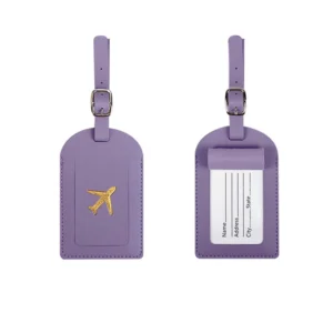 Travel Luggage Tag Name Purple